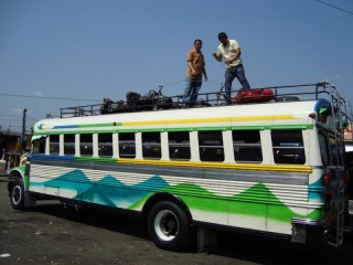 Met de bus/ taking the bus