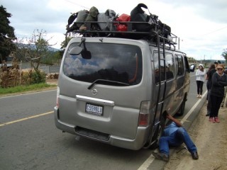 Pech onderweg/ flat tire
