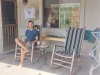 Relaxing in de schommelstoelen/ relaxing in the rocking chairs