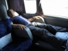 Slapen in de bus/ sleeping on the bus